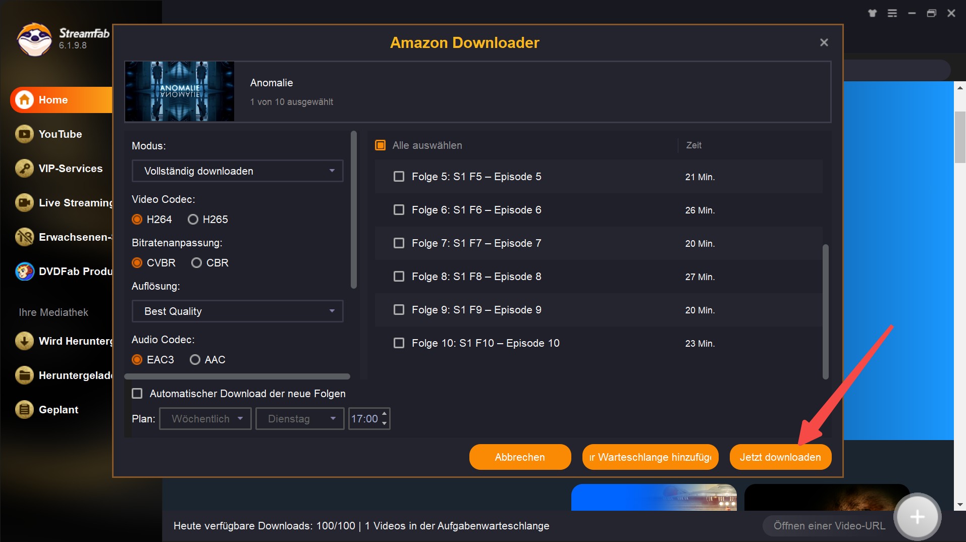 Anleitung zum Amazon Videos Download mit StreamFab Amazon Downloader