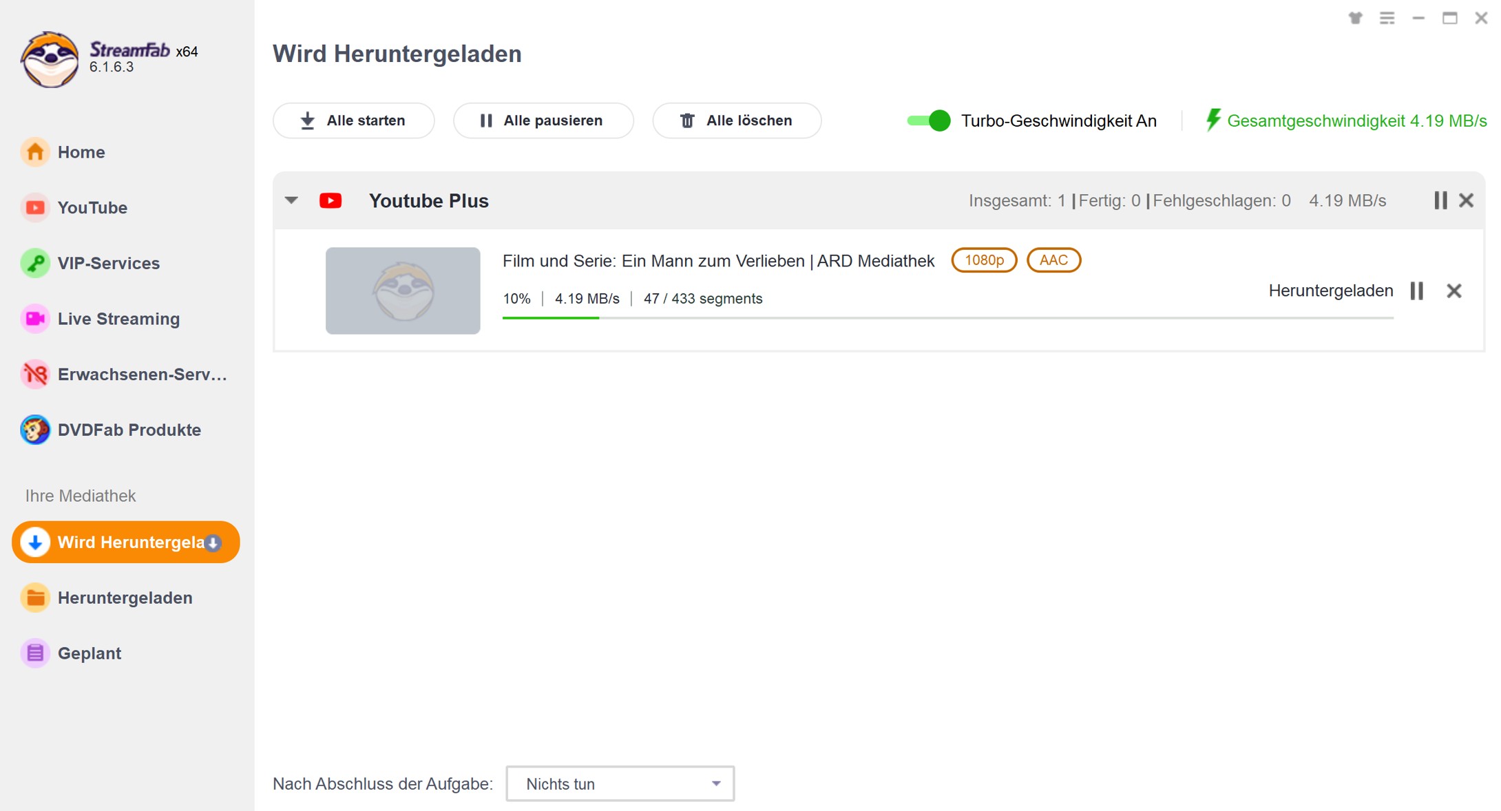 Mit StreamFab ARD Mediathek Filme downloaden