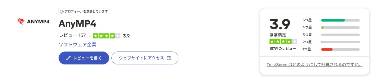 AnyMP4 スクリーンレコーダーの評判