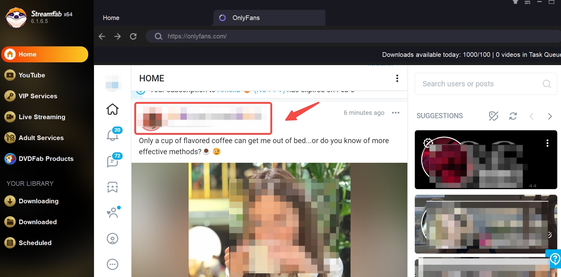 Onlyfans　画面録画