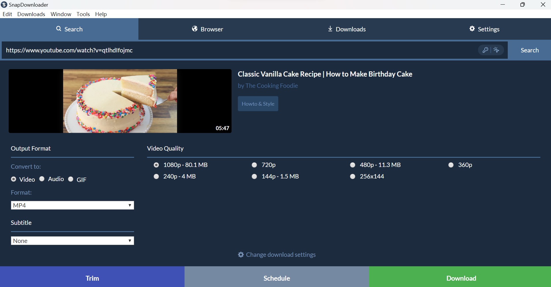 SnapDownloader Review: how to use step 3