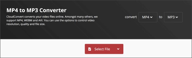 wmv to mp3:13. Cloudconvert