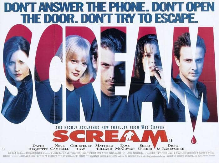 Top 5 des meilleurs films comédies d'horreur sur Netflix:Scream (1996)