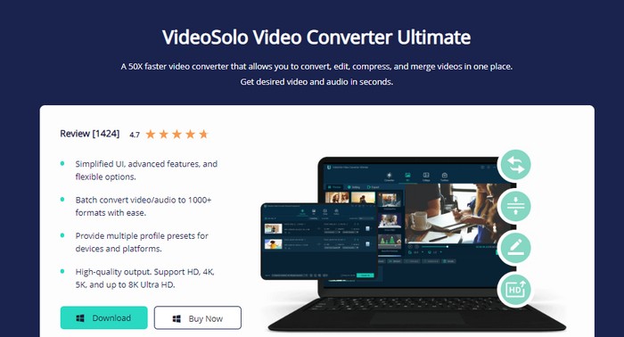 compress video software:7. VideoSolo Video Converter