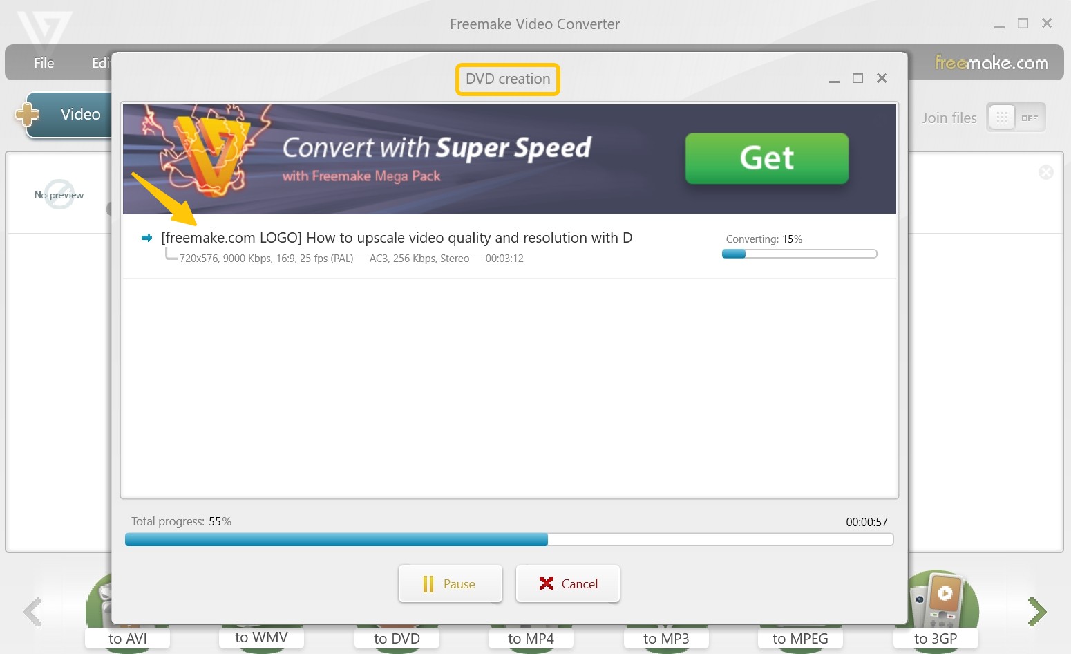 How to Convert MP4 to DVD with Freemake
