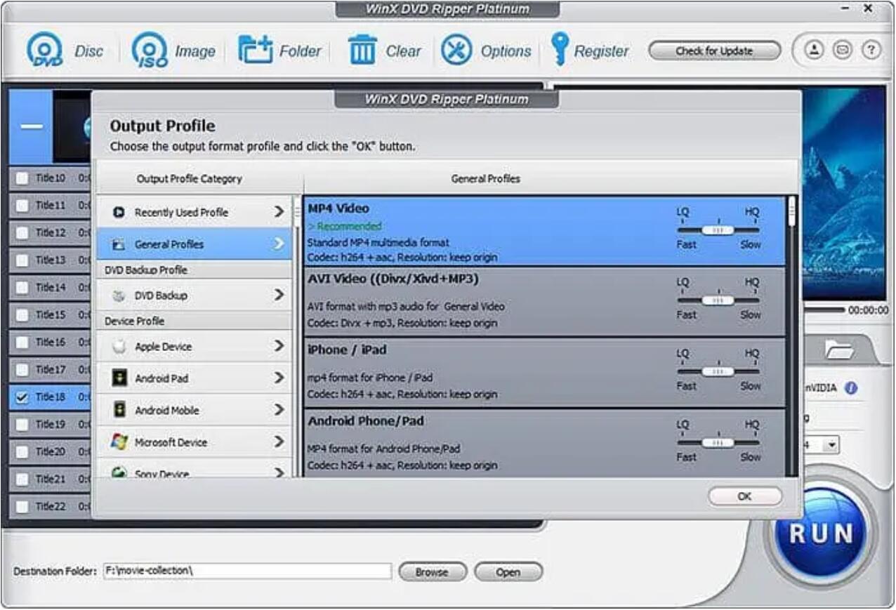 vielseitige DVD to MP4 Converter: WinxDVD