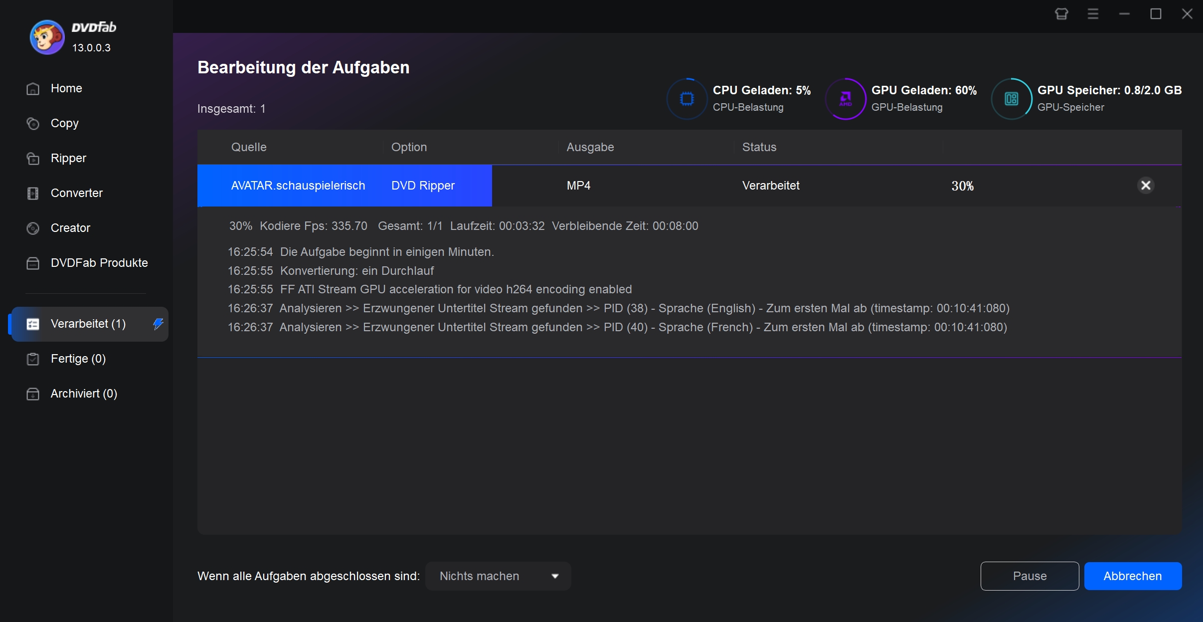 Wie man DVDs mit DVDFab DVD Ripper in digitale Formate umwandelt