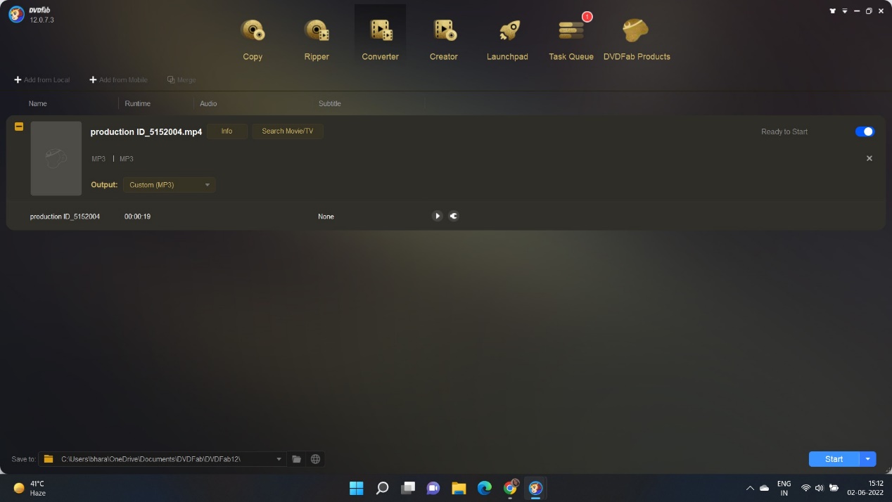 video to mp3:DVDFab Video Converter: Die beste Option zum Video to MP3 Converter Download