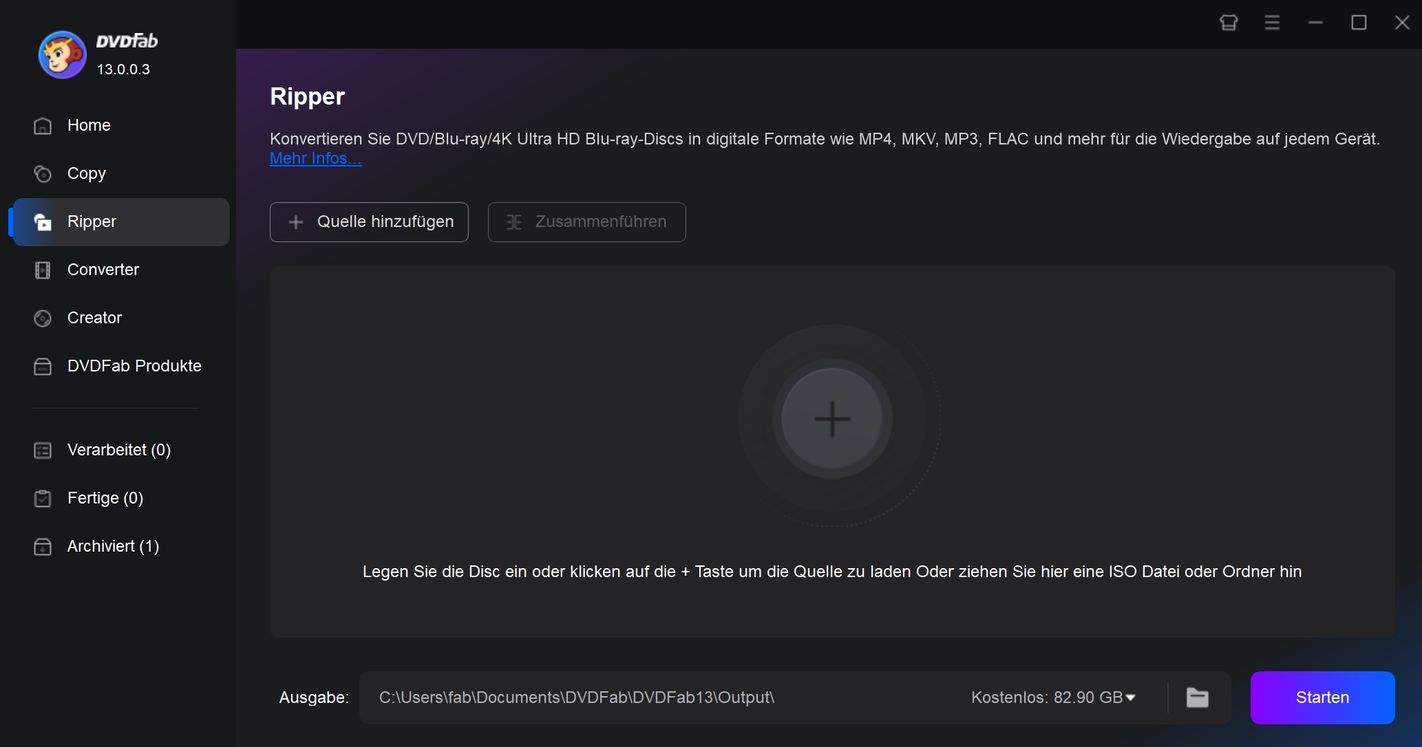 Wie man DVD mit DVDFab DVD Ripper in MP4 konvertiert