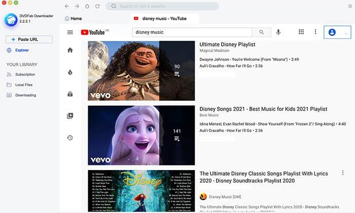 Download Disney music playlist on Mac
