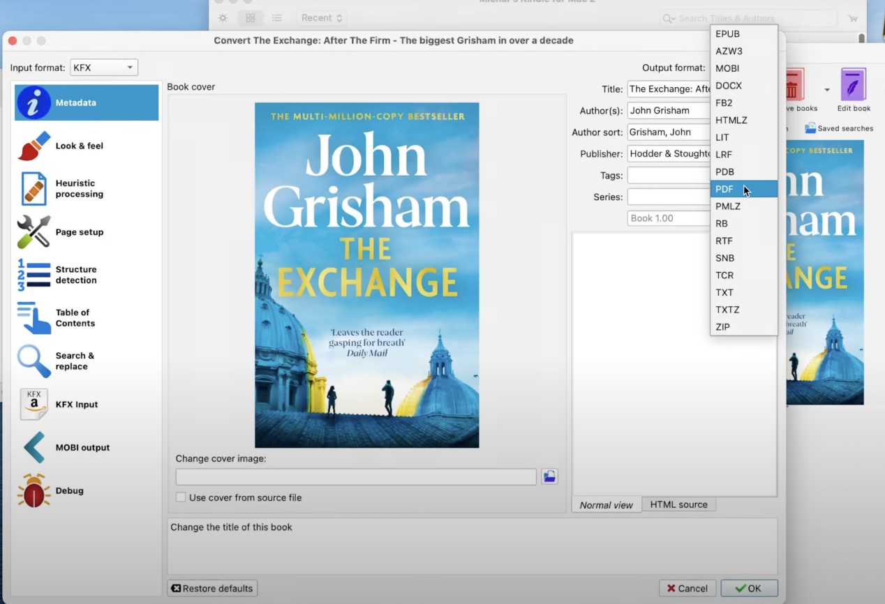 Comment supprimer DRM des livres Kindle avec calibre