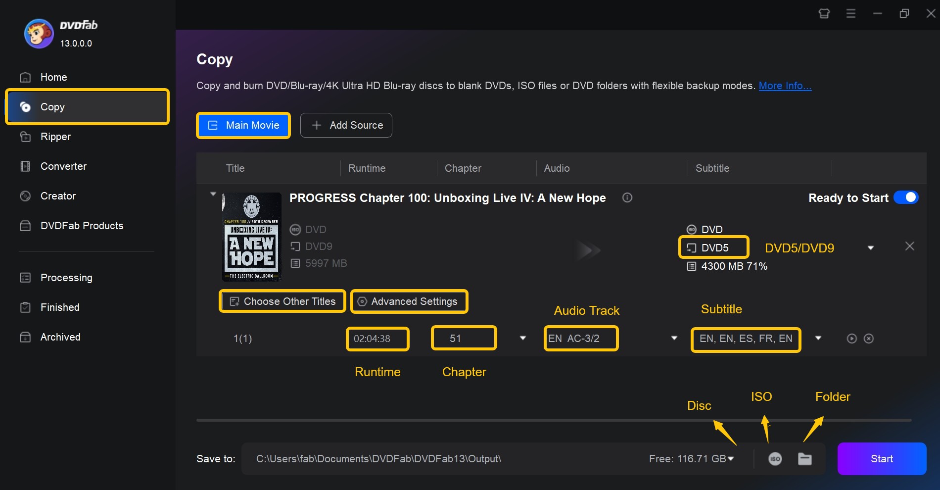 How to rip DVD to ISO using DVDFab DVD Copy