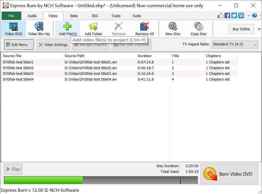 Comment faire du DVD avec Express Burn?