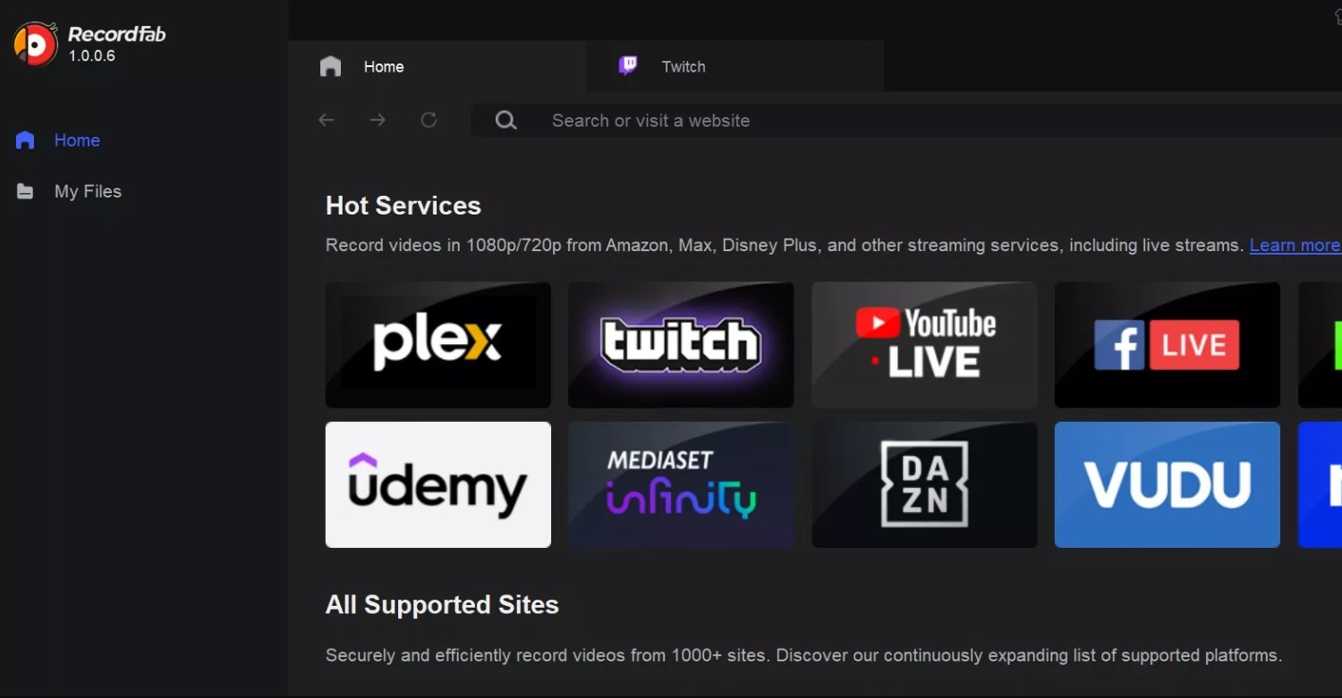 how to save twitch streams: recordfab