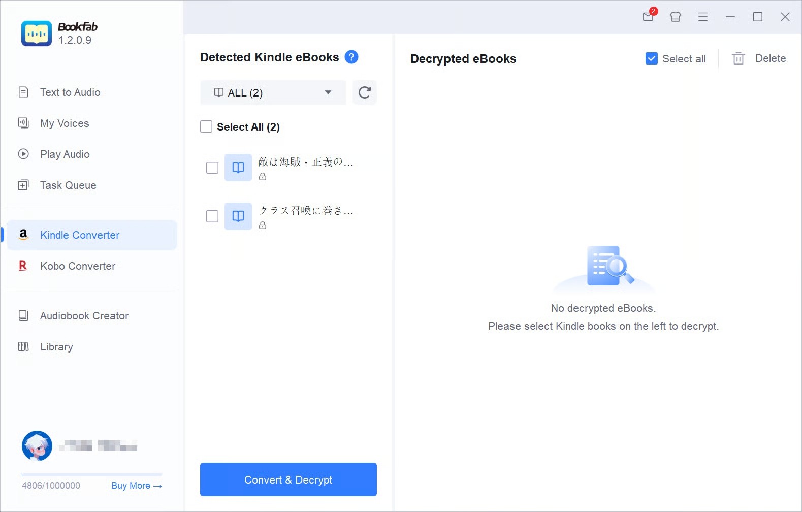 Convert Kindle eBooks with BookFab Kindle Converter