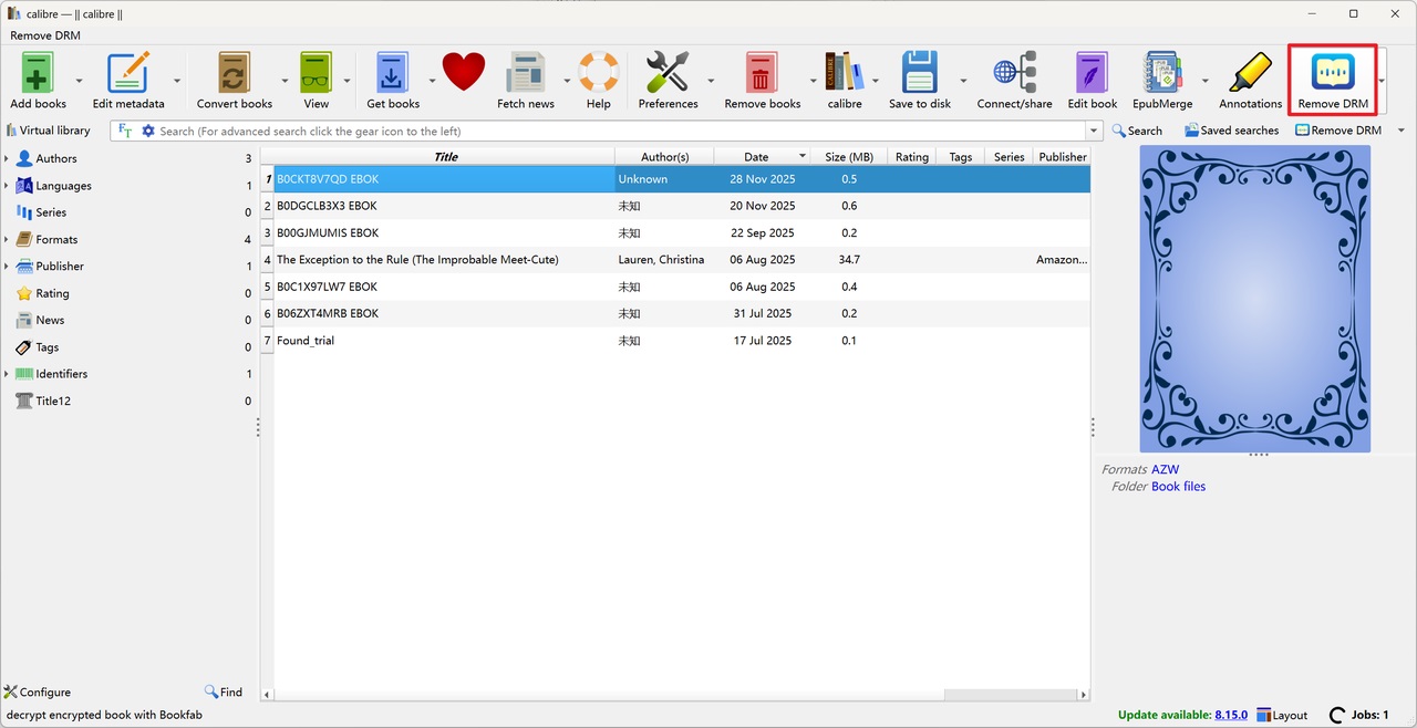 How to remove DRM from kindle books with BookFab Calibre Plugin