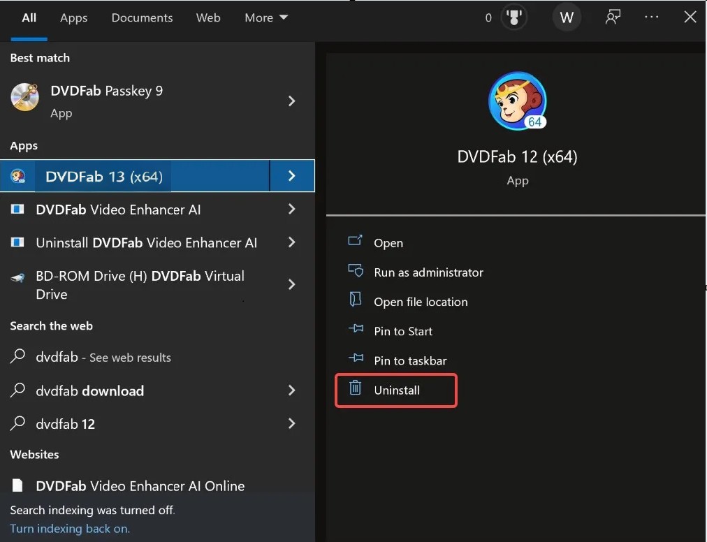 comment désinstaller streamfab et DVDFab