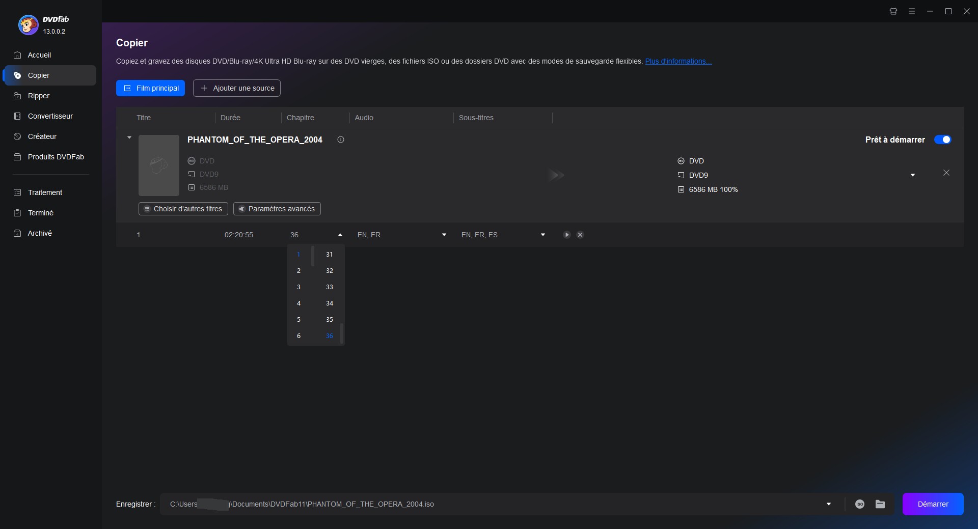 Comment créer un ISO avec DVDFab DVD Copy