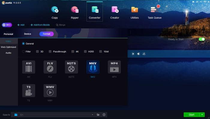 Comment supprimer les sous-titres de MKV rapidement par lots:2. Supprimer les sous-titres logiciels de MKV avec DVDFab Video Converter