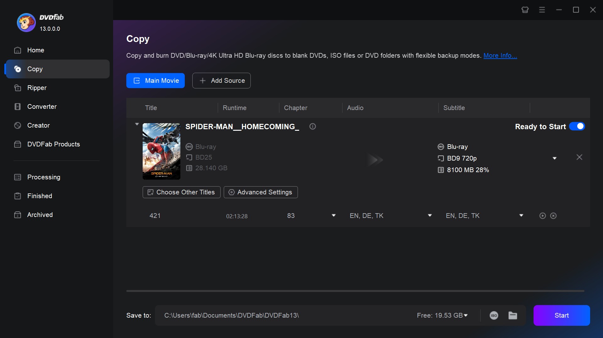 Comment graver un Blu-ray avec DVDFab Blu-ray Copy