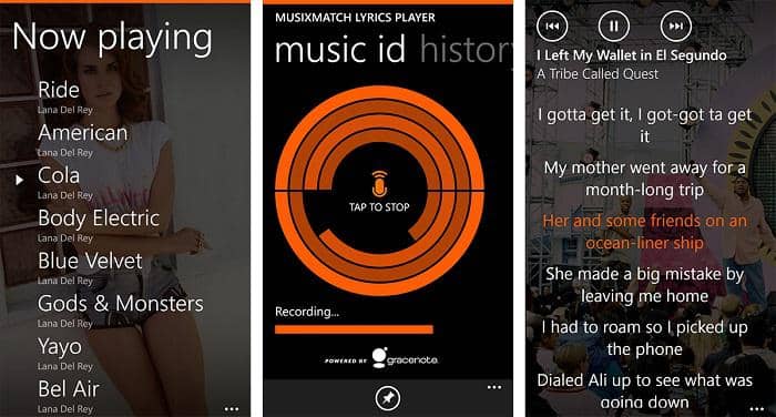 a good music player which could display lyrics