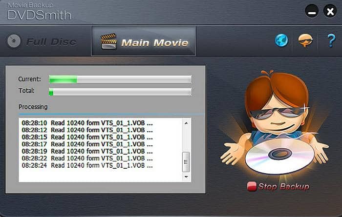 移除DVD副本保護：2.4 使用DVDSmith移除常規DVD副本保護。