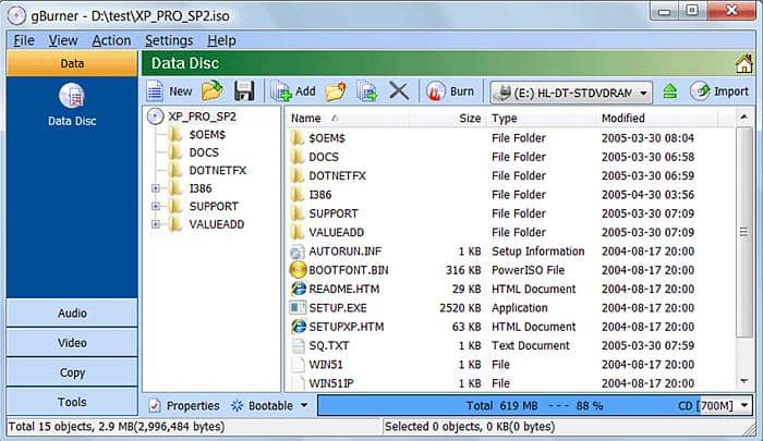 10 meilleures alternatives à Virtual CloneDrive 2022:10. Lecteur virtuel gBurner