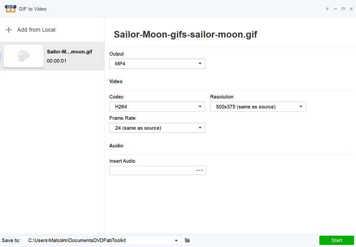 :1. 用DVDFab Toolkit將GIF轉檔為MP4