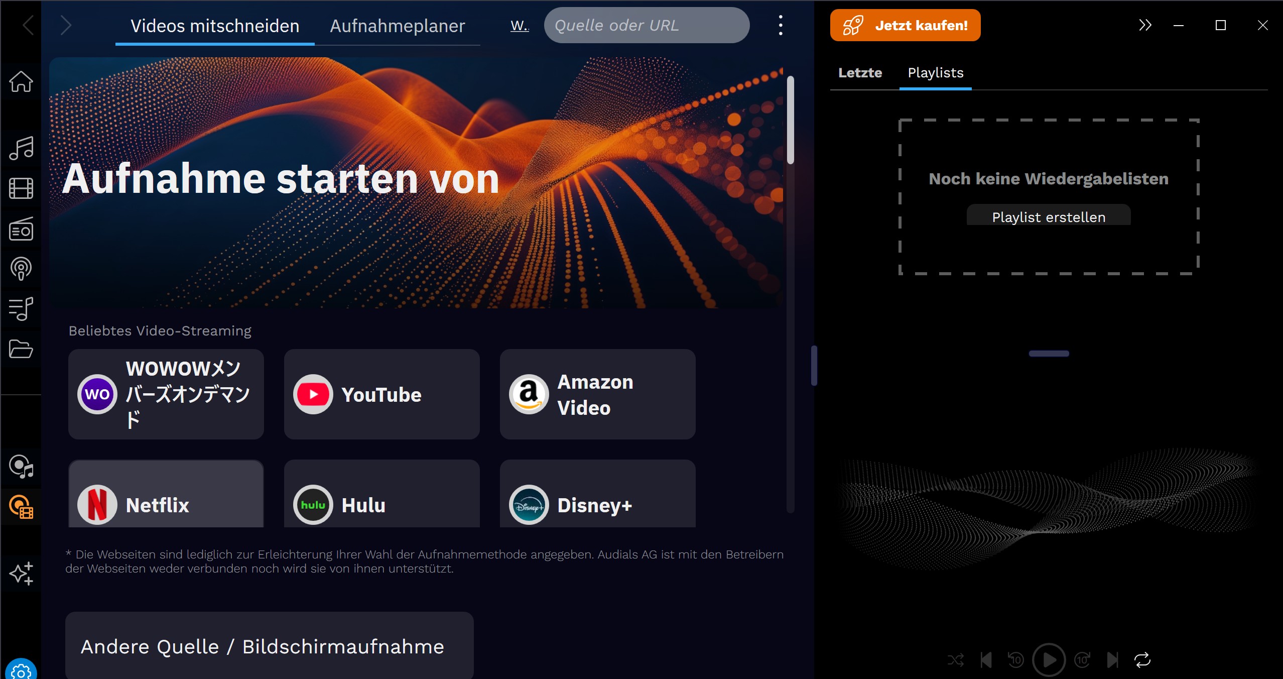 Funktionen und Merkmale von Audials 2026