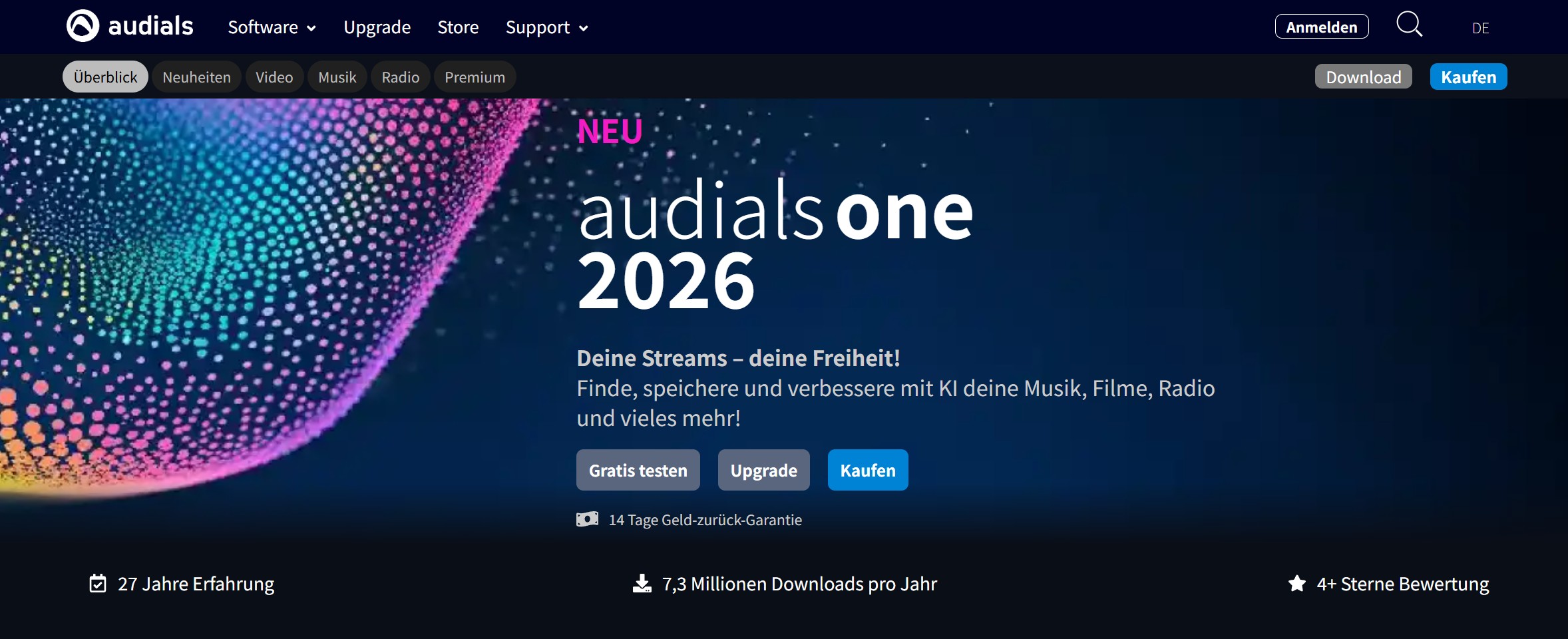 Neueste: Audials Movie 2026 veröffentlicht!