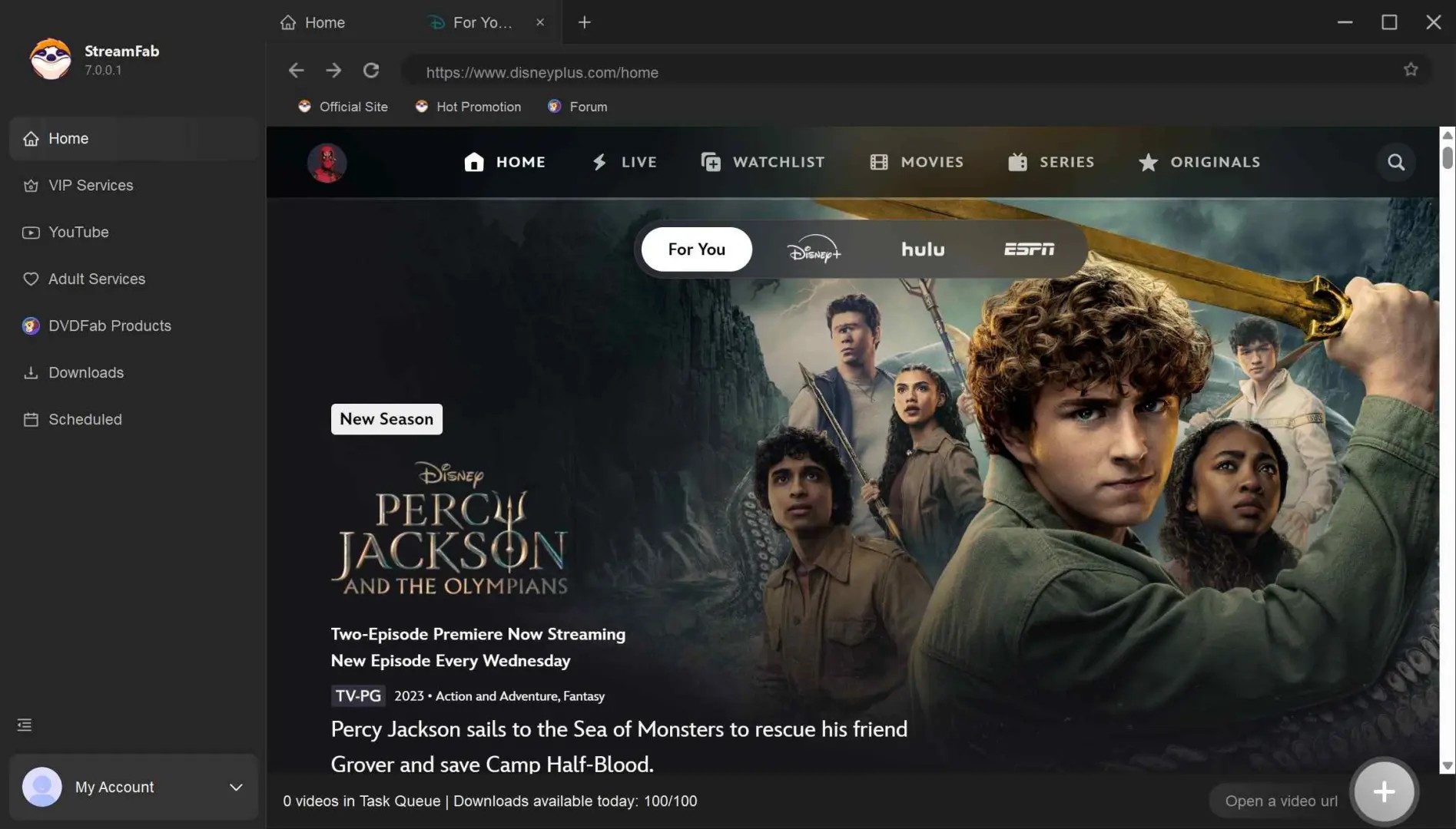 Schritte, um Disney Plus offline mit StreamFab anzusehen