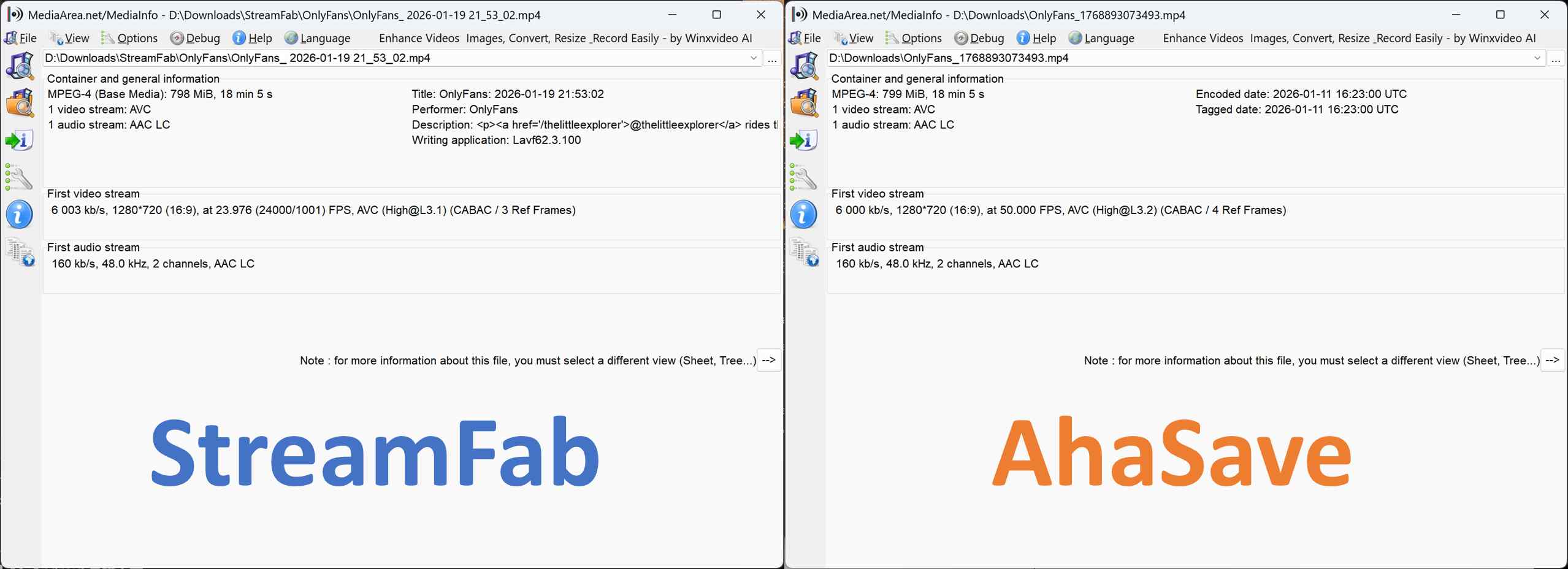 Qualitätsvergleich von OnlyFans-Videos, die auf Android auf verschiedene Weise heruntergeladen wurden