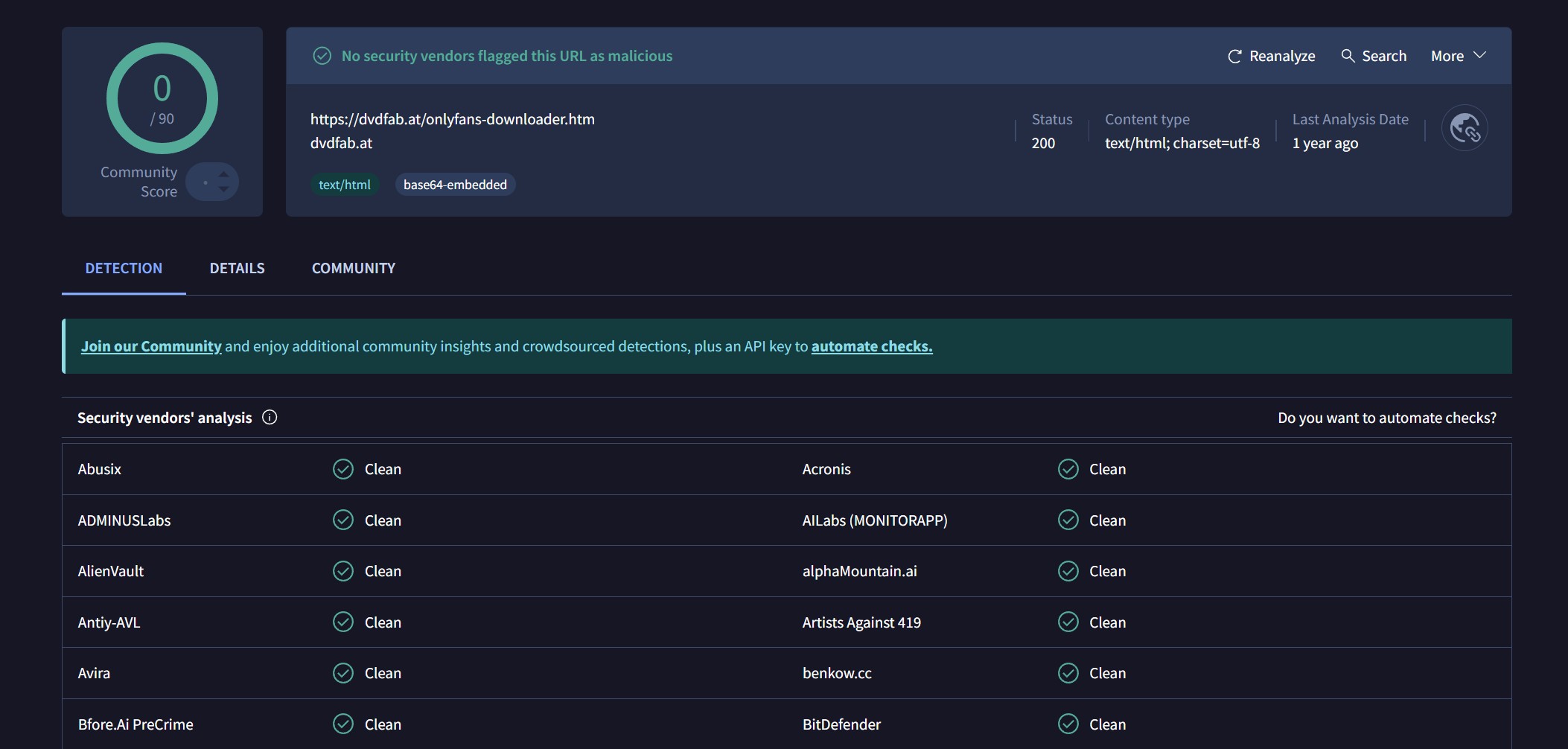 Sicherheitsinspektion zu StreamFab OnlyFans Downloader