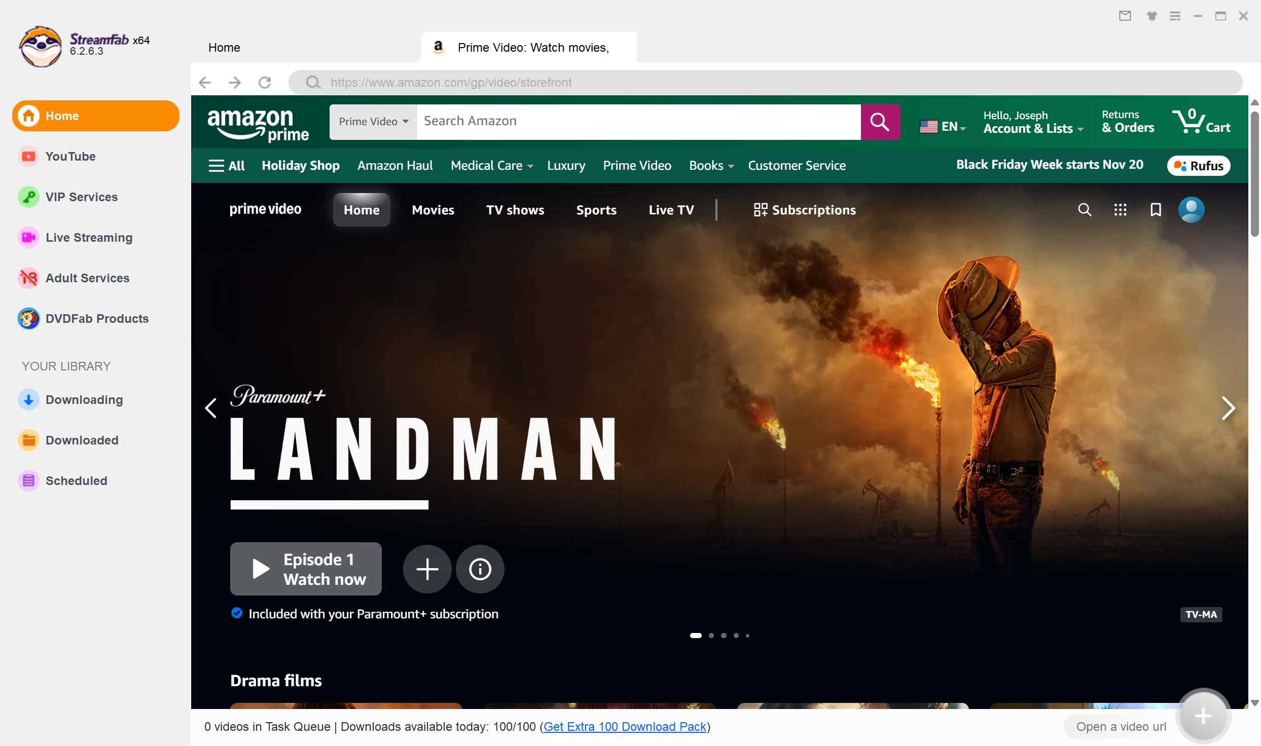 cleverget amazon downloader review: how to use streamfab the alternative step 2