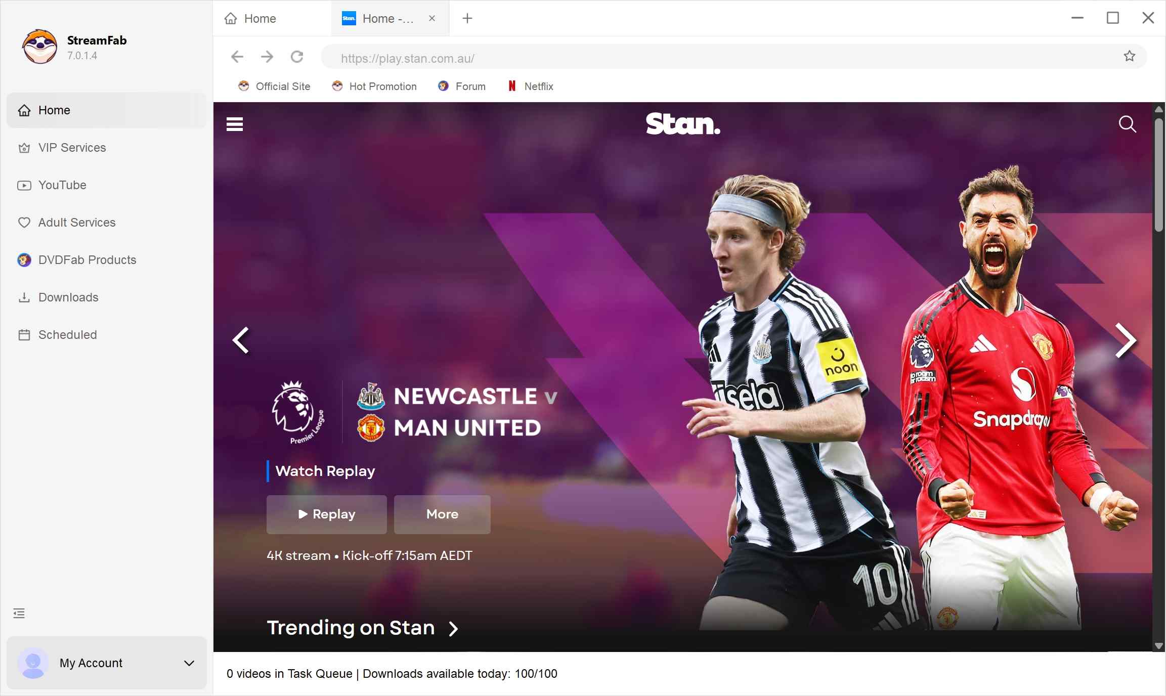 how to download on stan: step 3 of streamfab