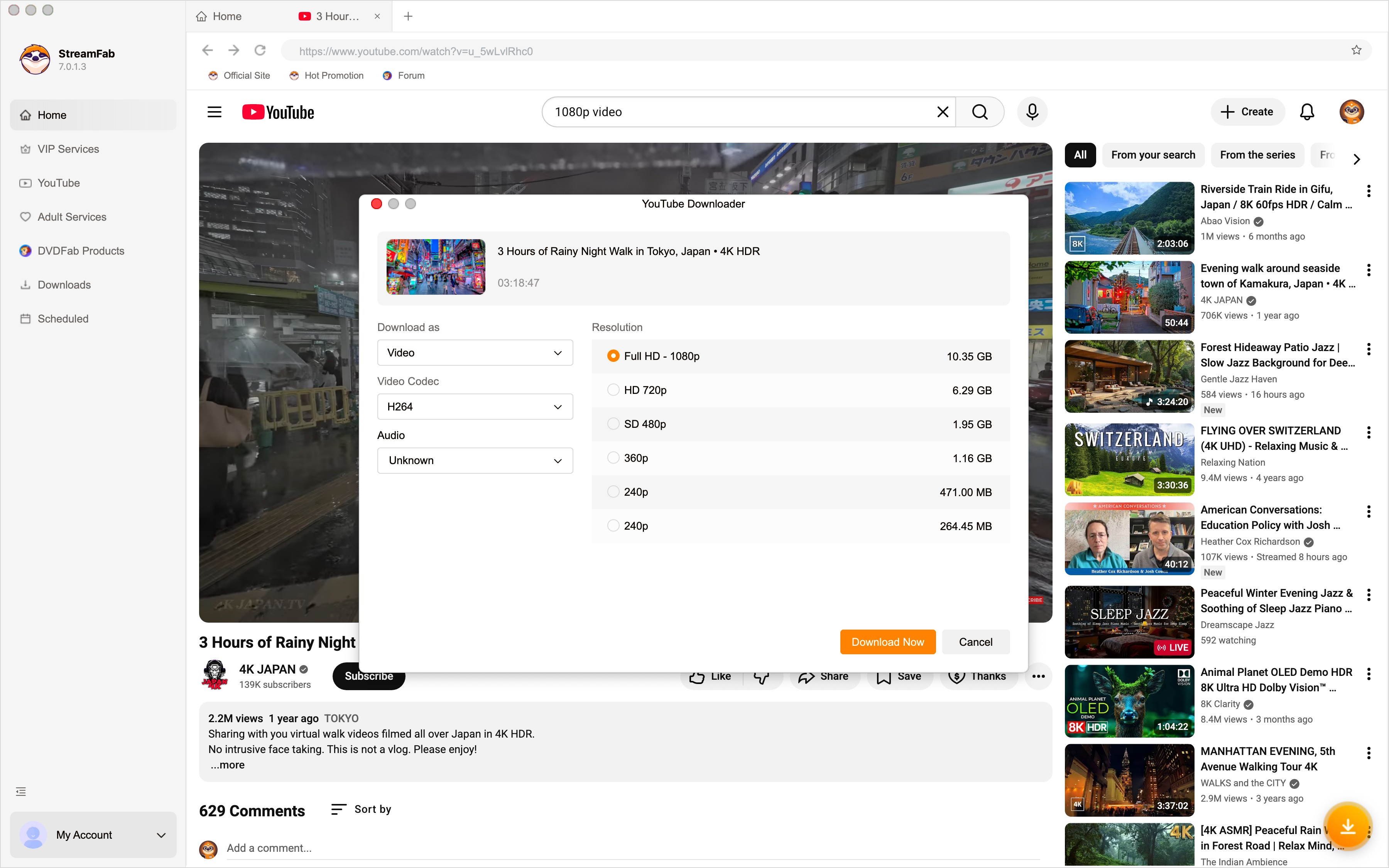 ClipGrab not working: choose streamfab
