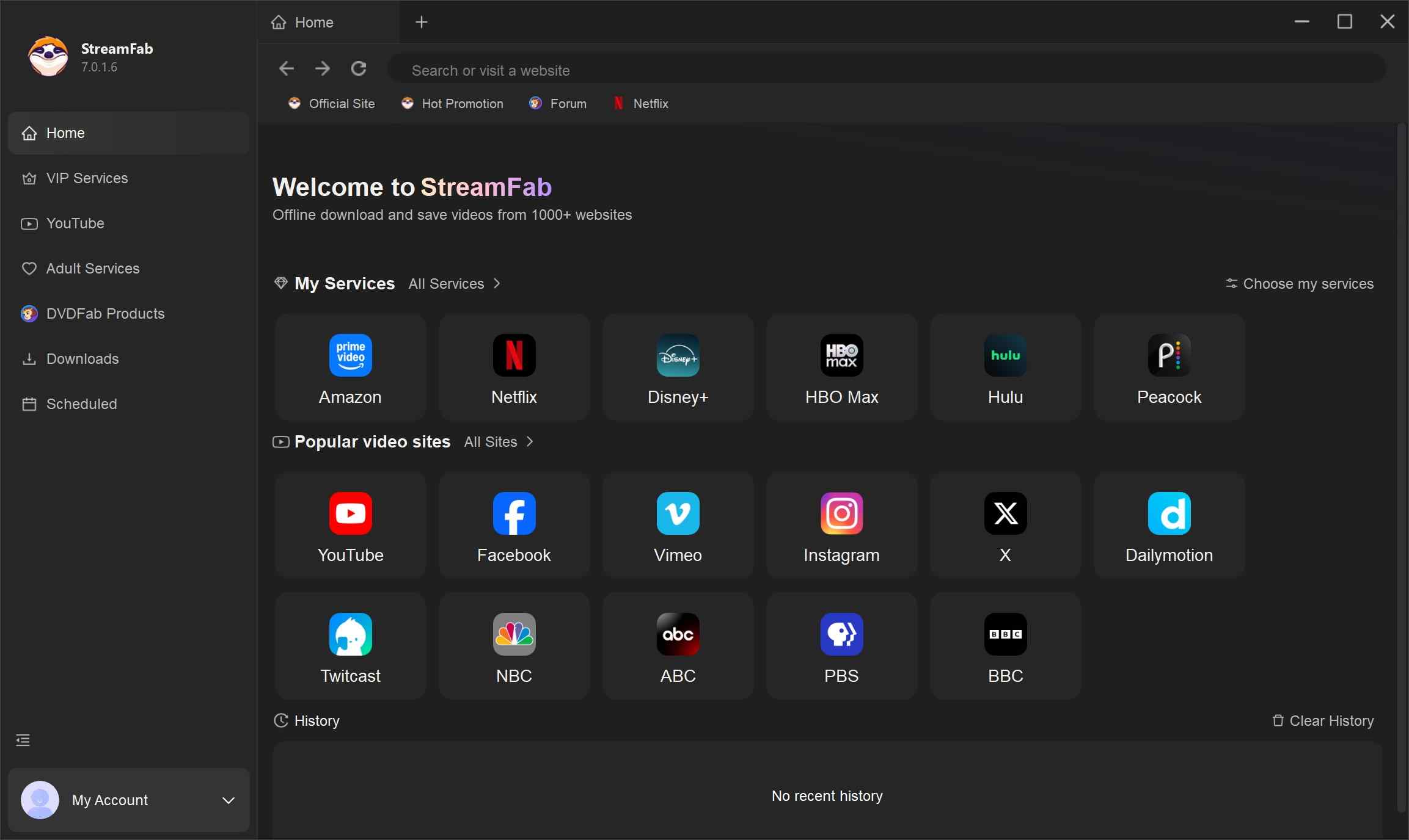 download disney plus movies to sd card: streamfab step 1