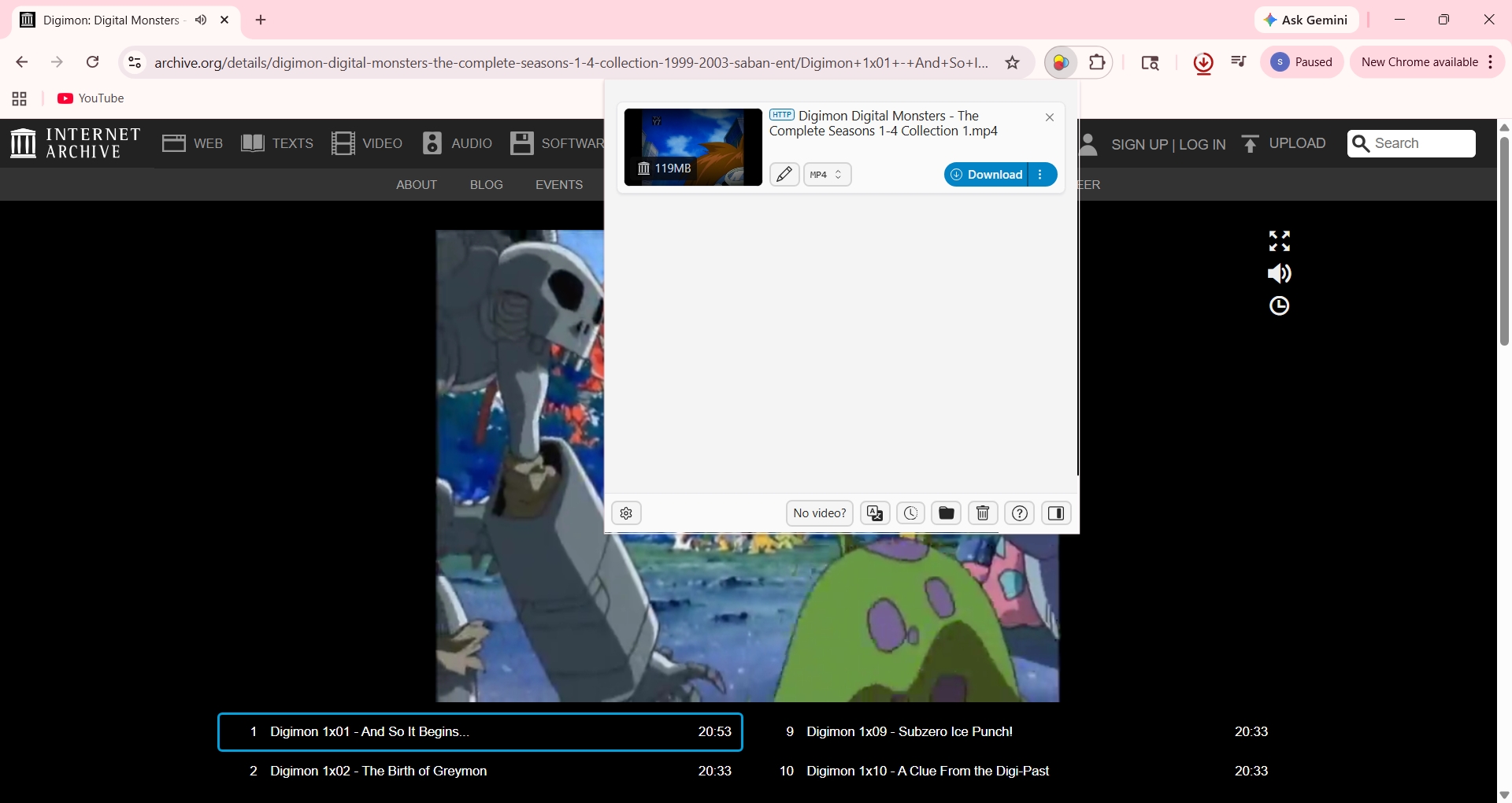 how to download video from wayback machine