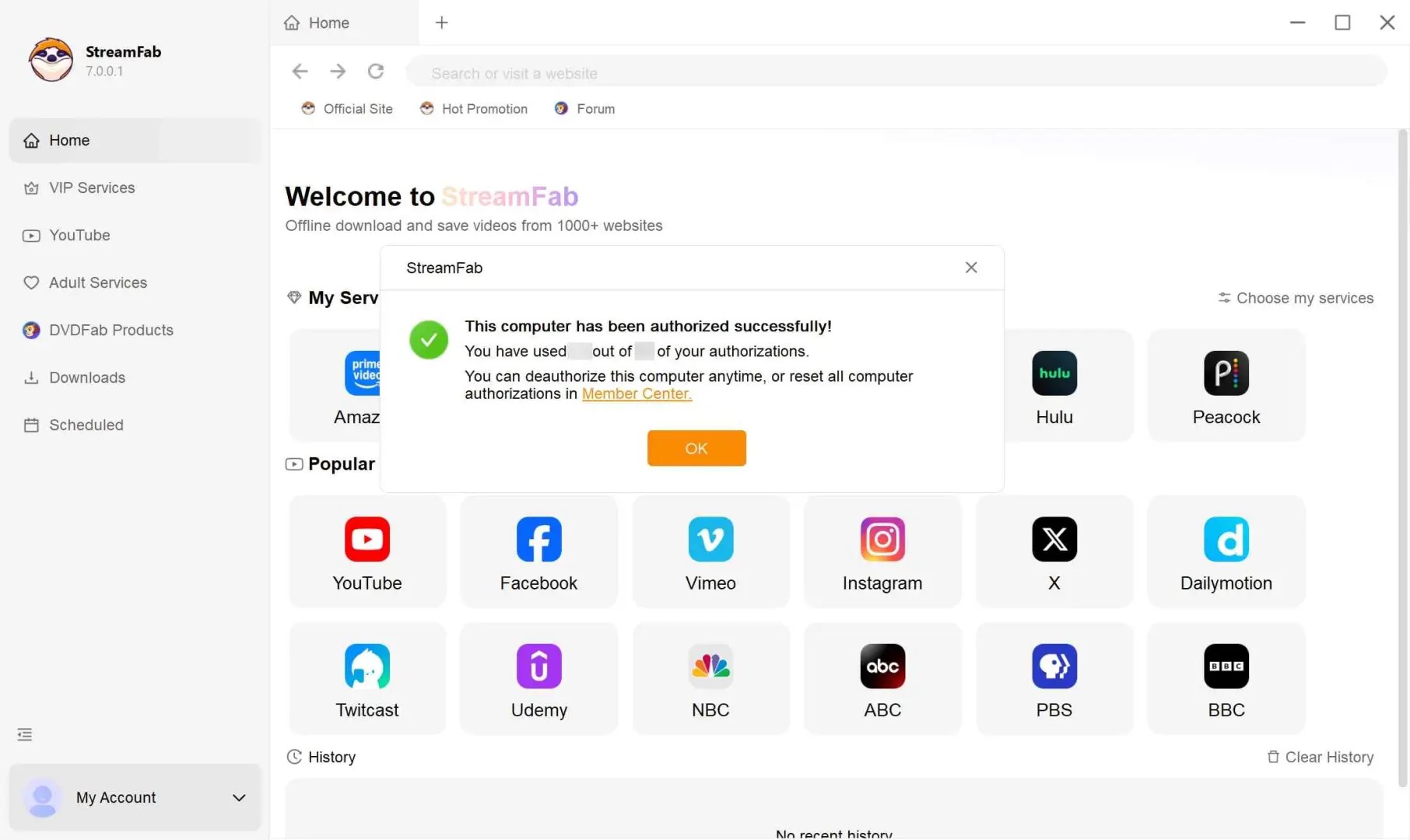 successfully logged in