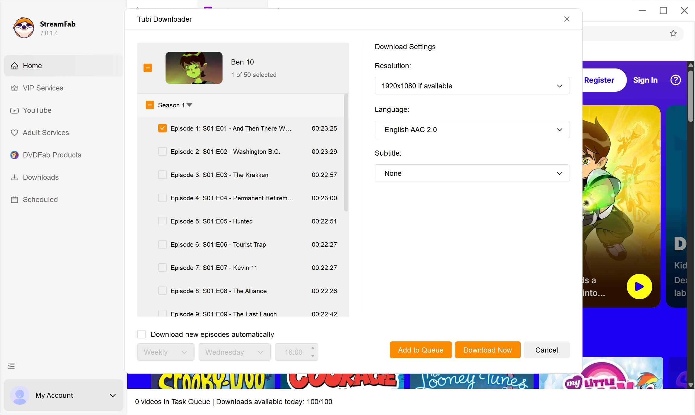 how to watch cartoon offline with StreamFab