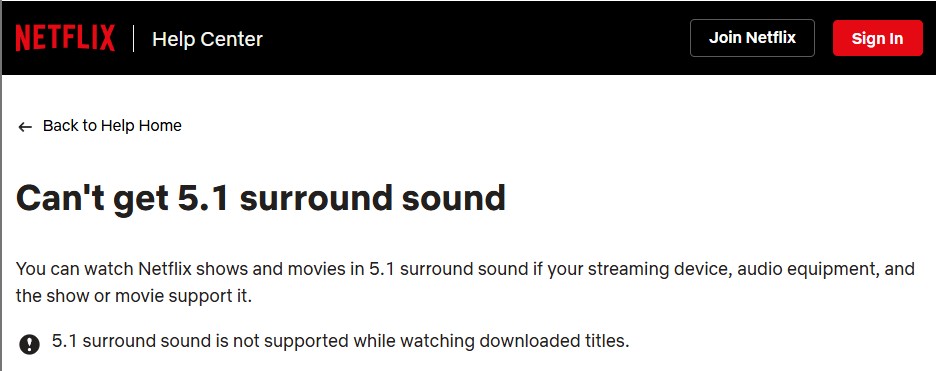 netflix-download-limit: no 5.1 surround sound