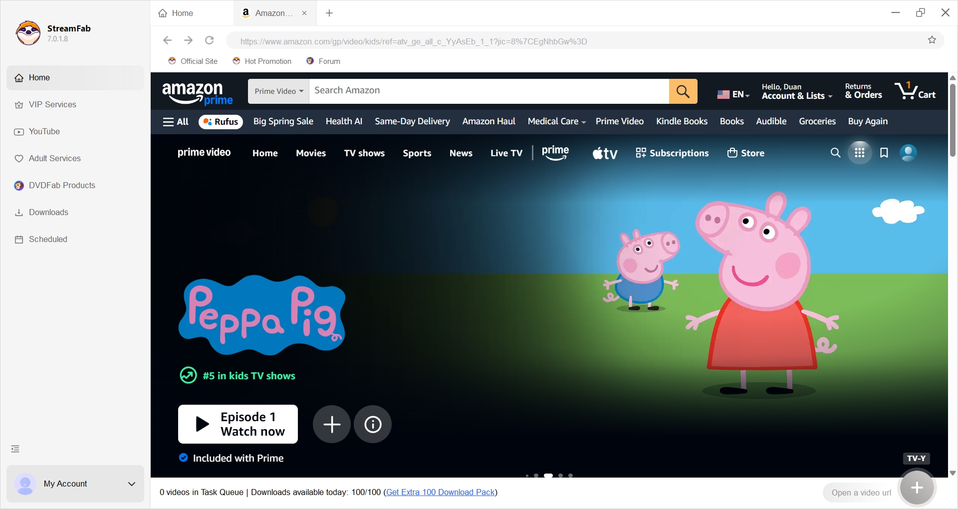download PBS Kids Shows 2000s: streamfab step 2