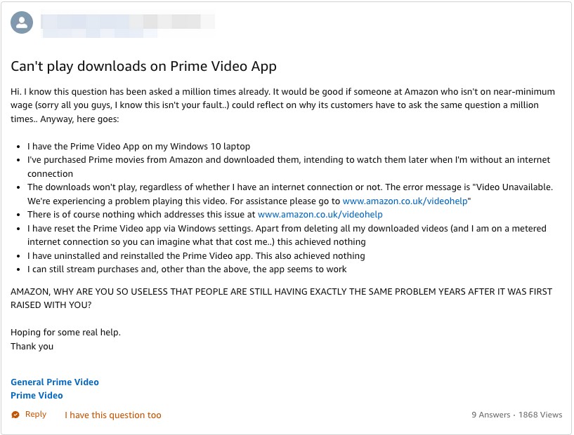 amazon prime video download limit