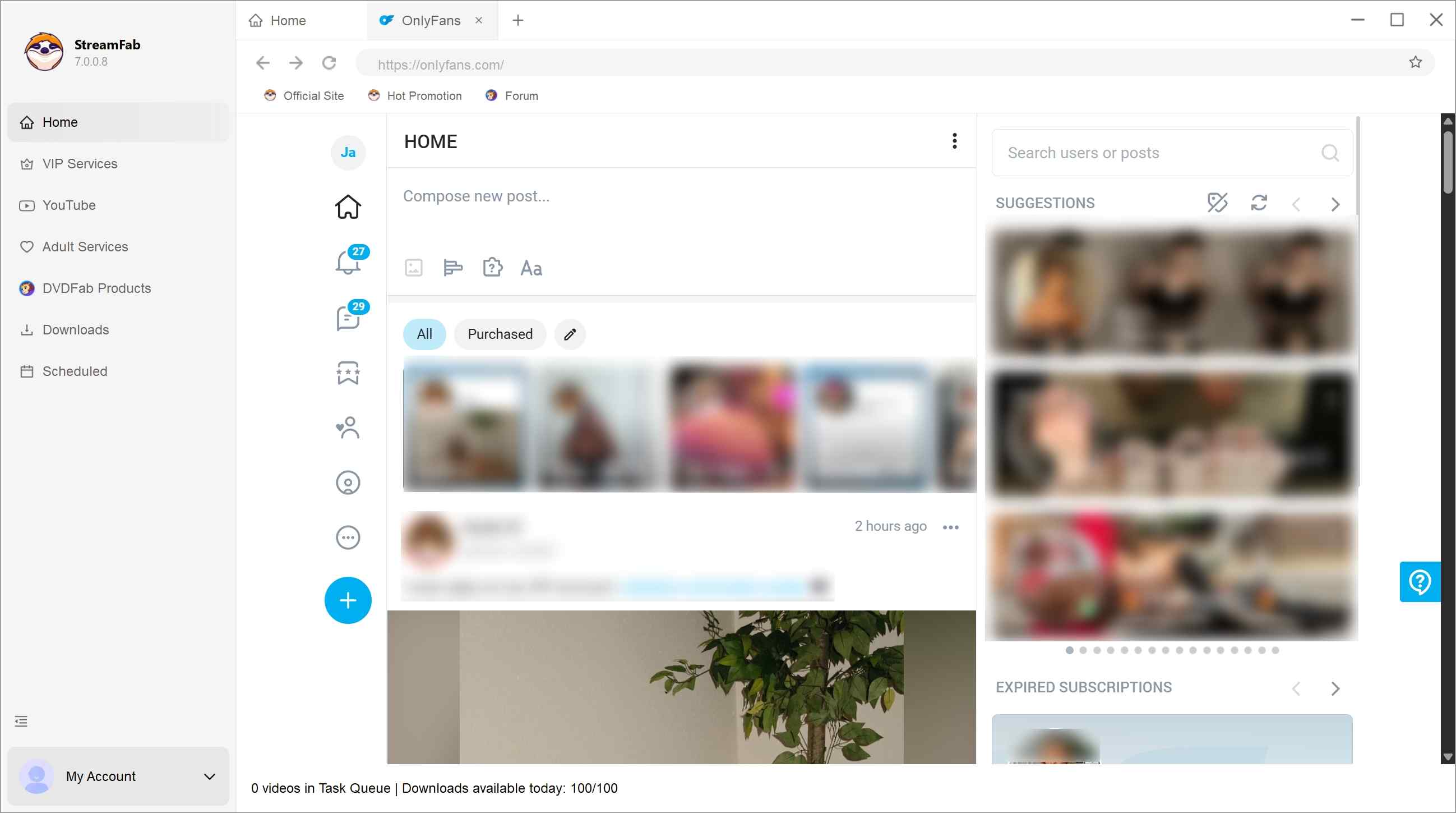 better solution to firefox onlyfans downloader: streamfab step 2