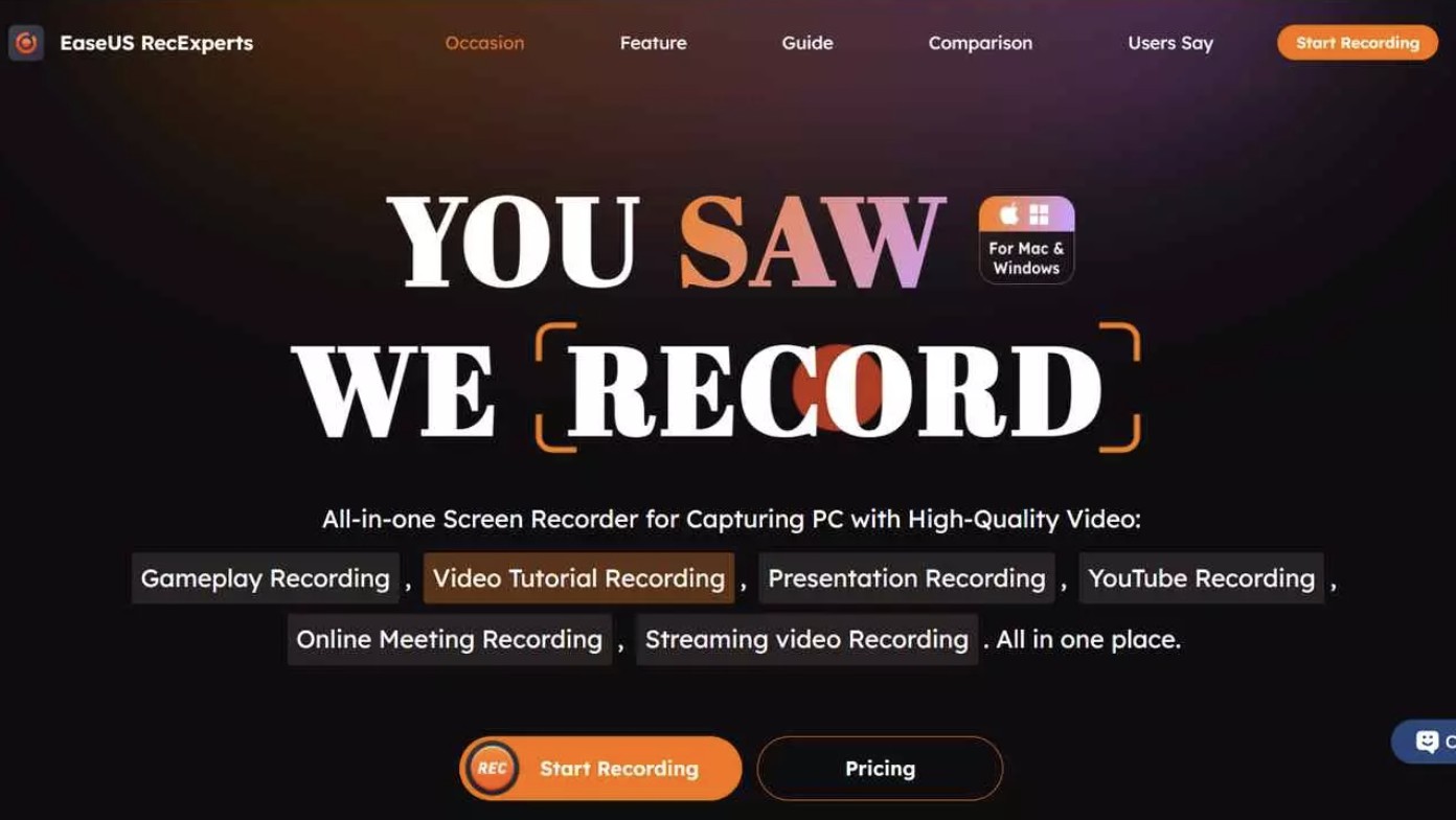 EaseUS RecExperts can record Crunchyroll Video