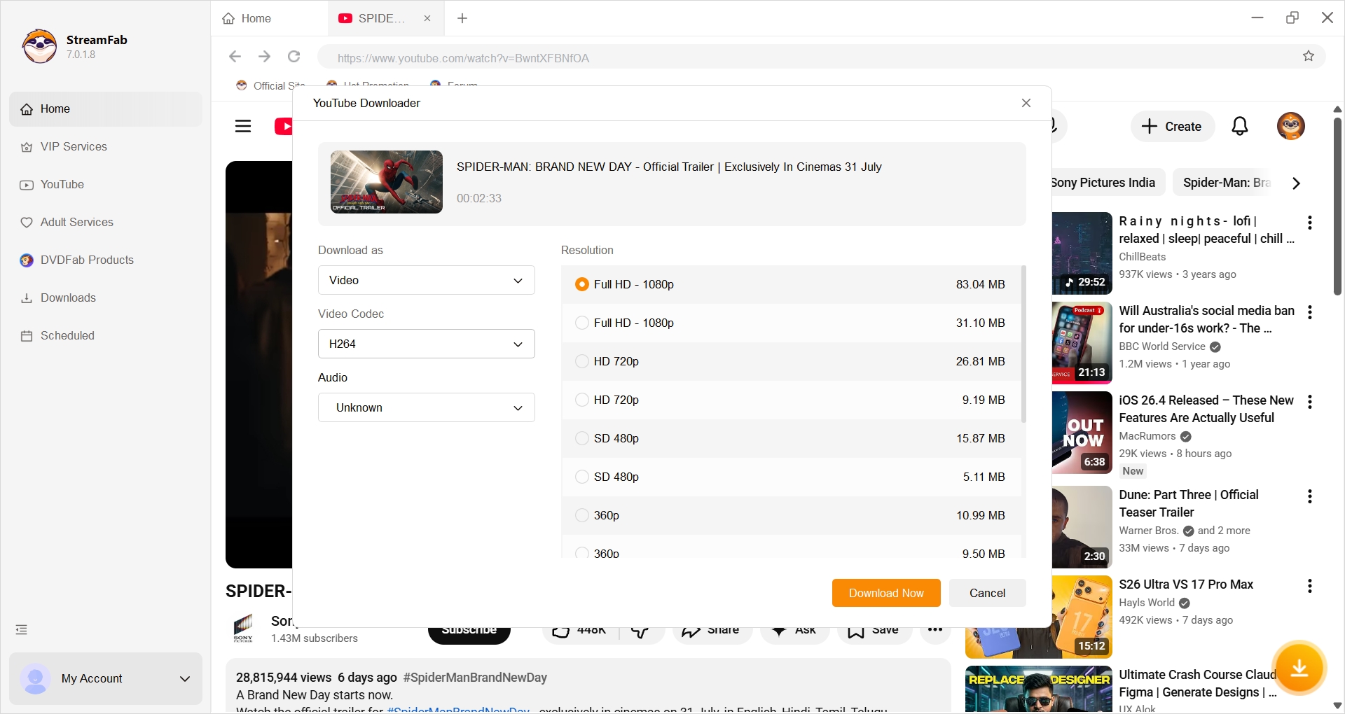 Avis sur StreamFab Youtube Downloader : comment l'utiliser