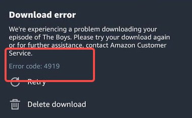 アマプラエラーコード4919