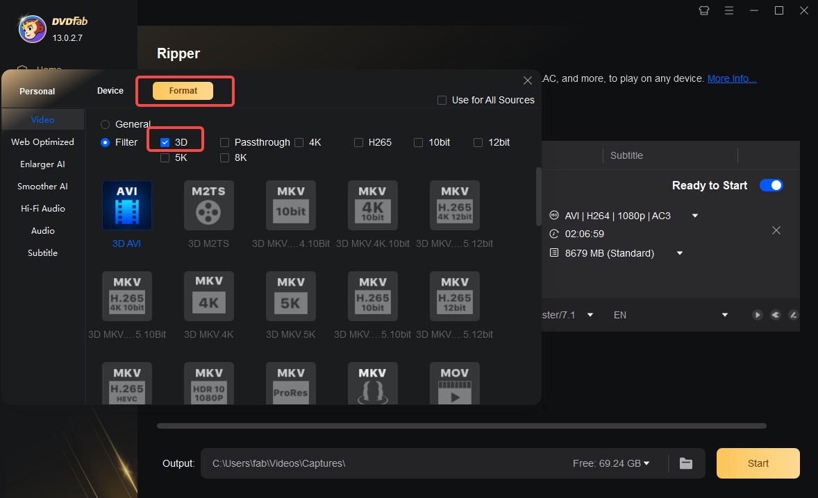 How to Convert 2D Blu-ray to Side-By-Side 3D with DVDFab